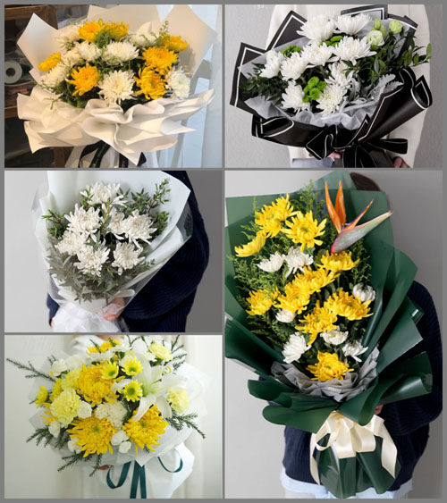 河南南阳邓州市赵集镇西岭村白事花束代送